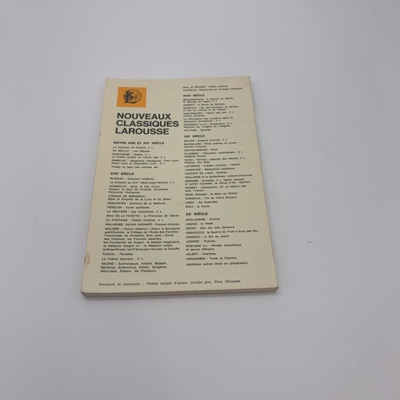 Phedre Par Racine-Nouveaux Classiques Larousse Special Documentation Thematique - Picture 3 of 4